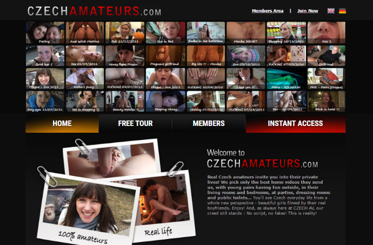 Popular porn pay site for czech amateurs.